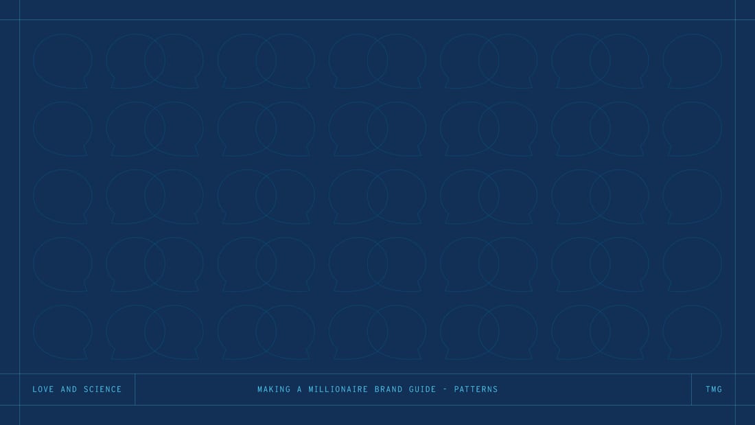 Making a Millionaire overlapping speech-bubble pattern