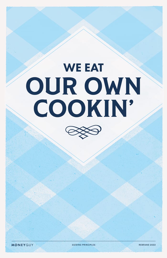 Core values poster: We eat our own cookin’